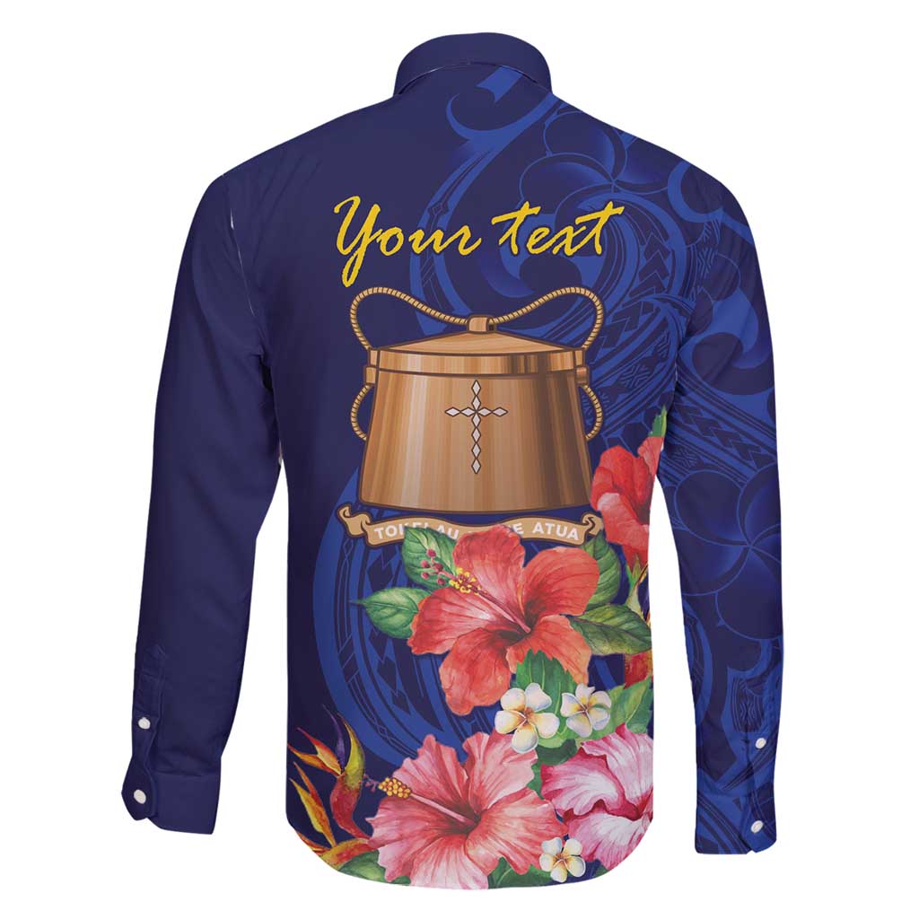 Personalised Tokelau Tropical Hibiscus Family Matching Tank Maxi Dress and Hawaiian Shirt With Polynesian Plumeria Tattoo LT9 - Polynesian Pride