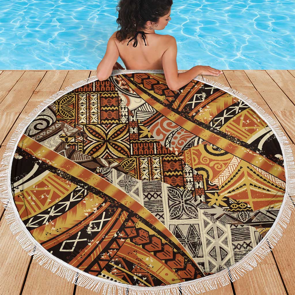 Hawaiian Style Tapa Beach Blanket Vintage Seamless Pattern - Polynesian Pride