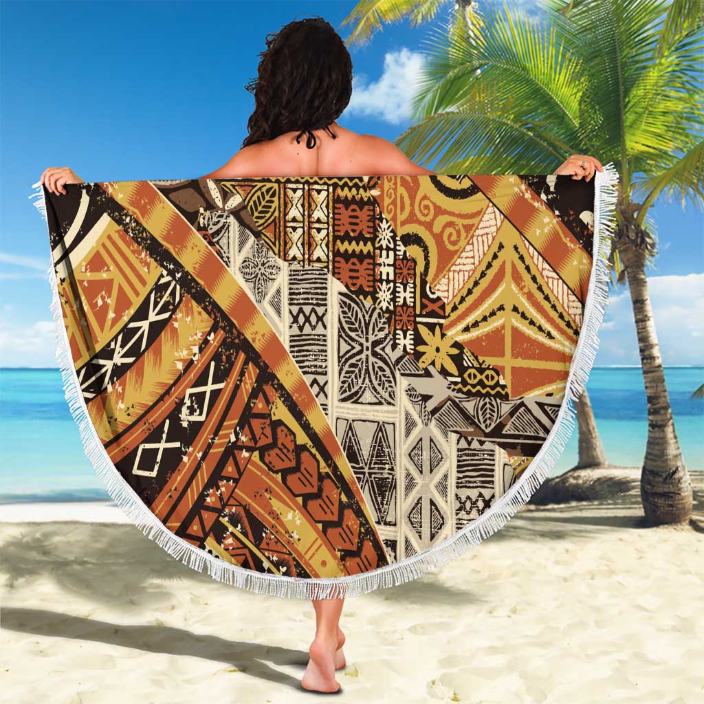 Hawaiian Style Tapa Beach Blanket Vintage Seamless Pattern - Polynesian Pride