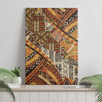 Hawaiian Style Tapa Canvas Wall Art Vintage Seamless Pattern - Polynesian Pride