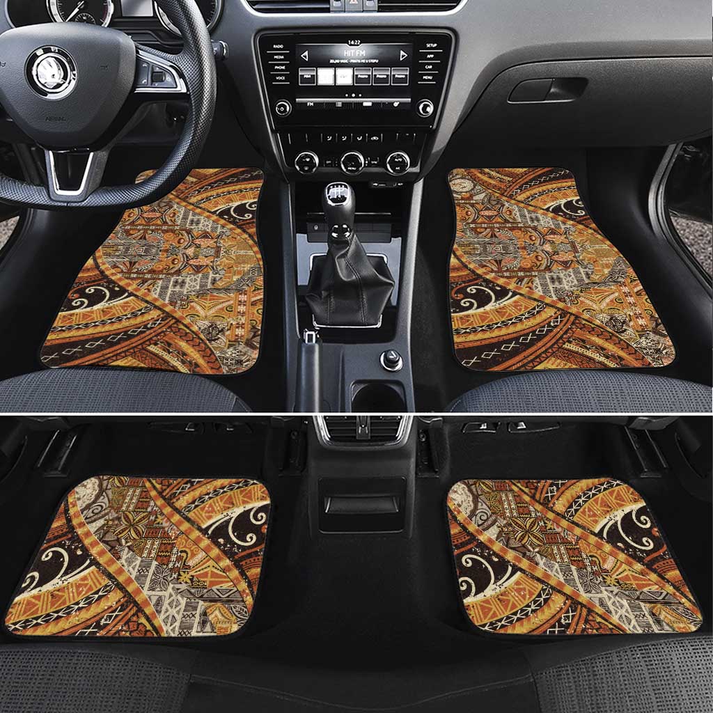Hawaiian Style Tapa Car Mats Vintage Seamless Pattern - Polynesian Pride