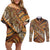 Hawaiian Style Tapa Couples Matching Off Shoulder Short Dress and Long Sleeve Button Shirt Vintage Seamless Pattern - Polynesian Pride