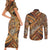 Hawaiian Style Tapa Couples Matching Short Sleeve Bodycon Dress and Long Sleeve Button Shirt Vintage Seamless Pattern - Polynesian Pride