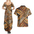 Hawaiian Style Tapa Couples Matching Summer Maxi Dress and Hawaiian Shirt Vintage Seamless Pattern - Polynesian Pride