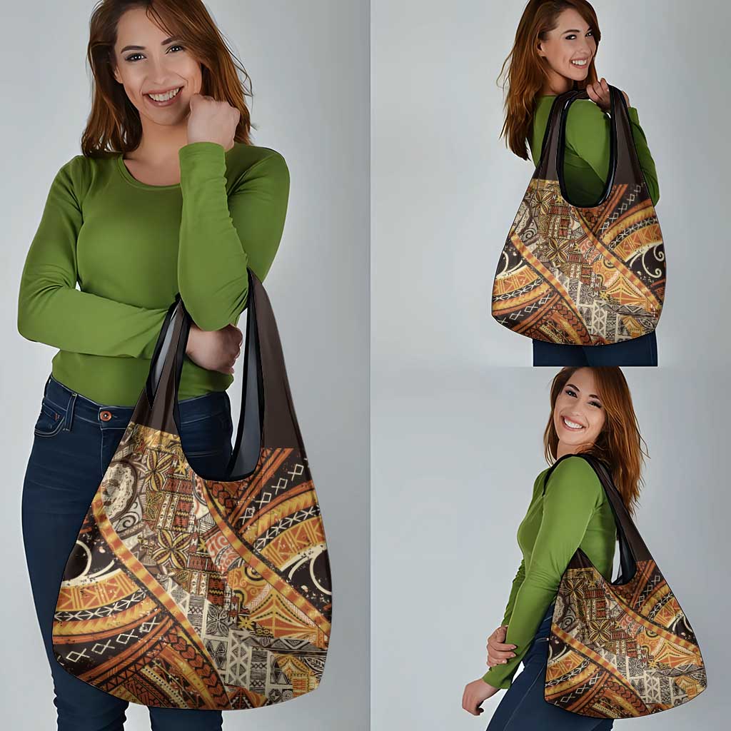 Hawaiian Style Tapa Grocery Bag Vintage Seamless Pattern - Polynesian Pride