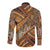 Hawaiian Style Tapa Long Sleeve Button Shirt Vintage Seamless Pattern - Polynesian Pride
