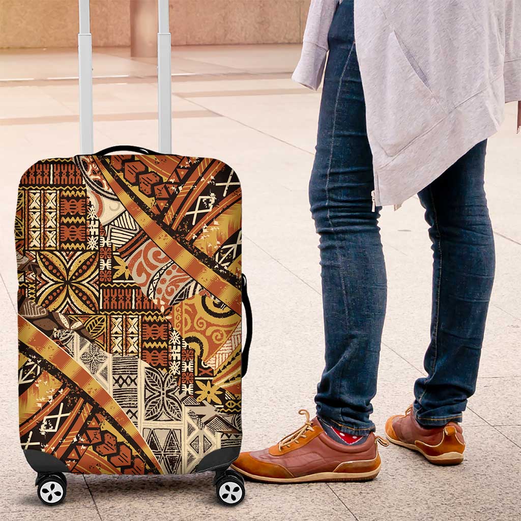 Hawaiian Style Tapa Luggage Cover Vintage Seamless Pattern - Polynesian Pride