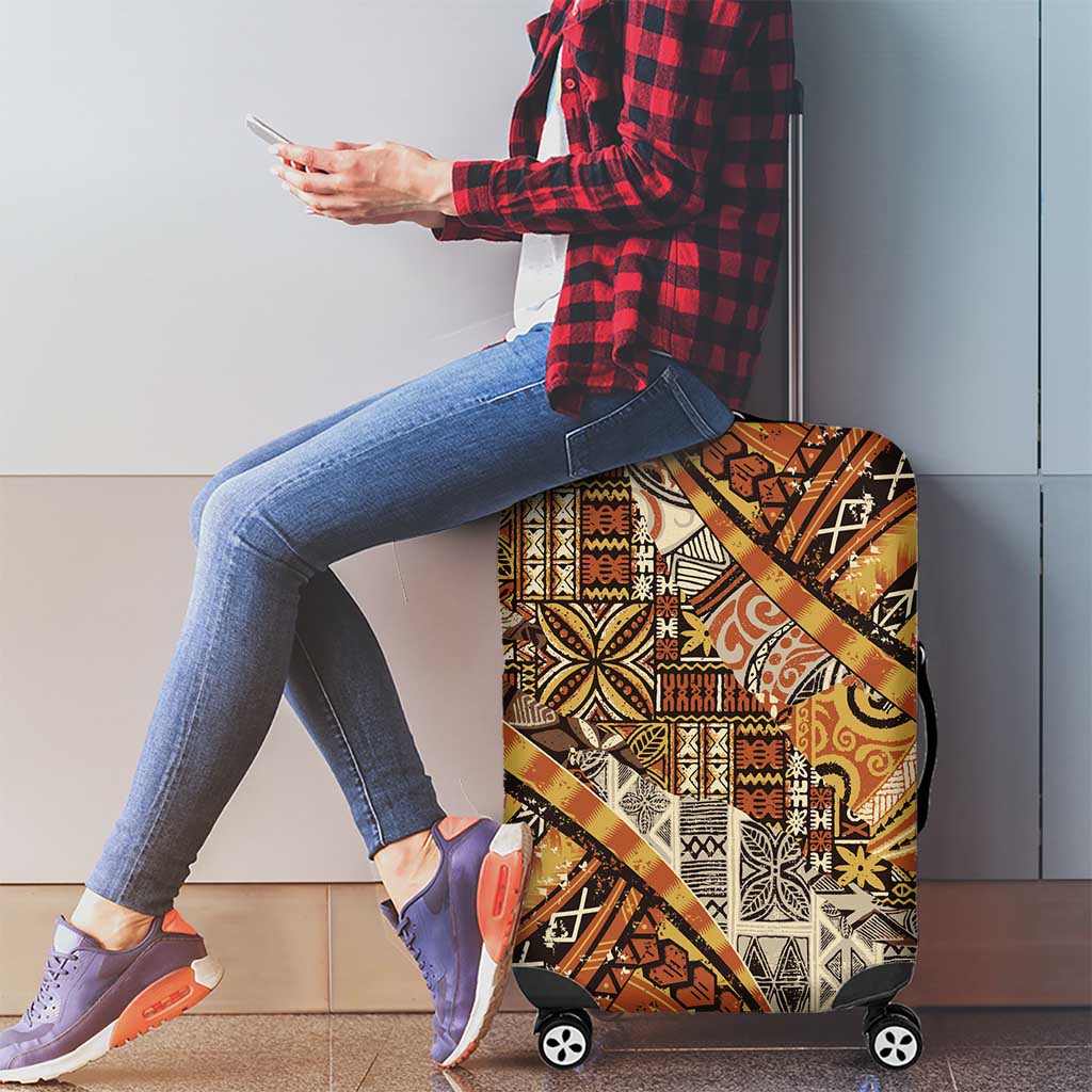 Hawaiian Style Tapa Luggage Cover Vintage Seamless Pattern - Polynesian Pride