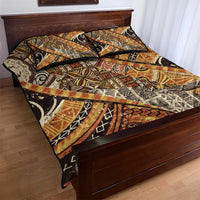 Hawaiian Style Tapa Quilt Bed Set Vintage Seamless Pattern - Polynesian Pride