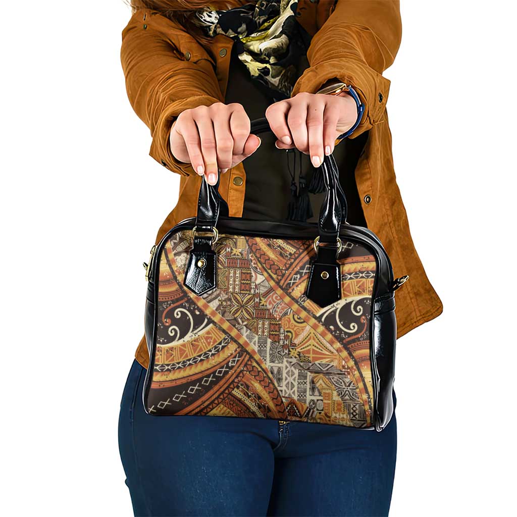 Hawaiian Style Tapa Shoulder Handbag Vintage Seamless Pattern LT9 One Size Red - Polynesian Pride