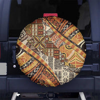 Hawaiian Style Tapa Spare Tire Cover Vintage Seamless Pattern - Polynesian Pride