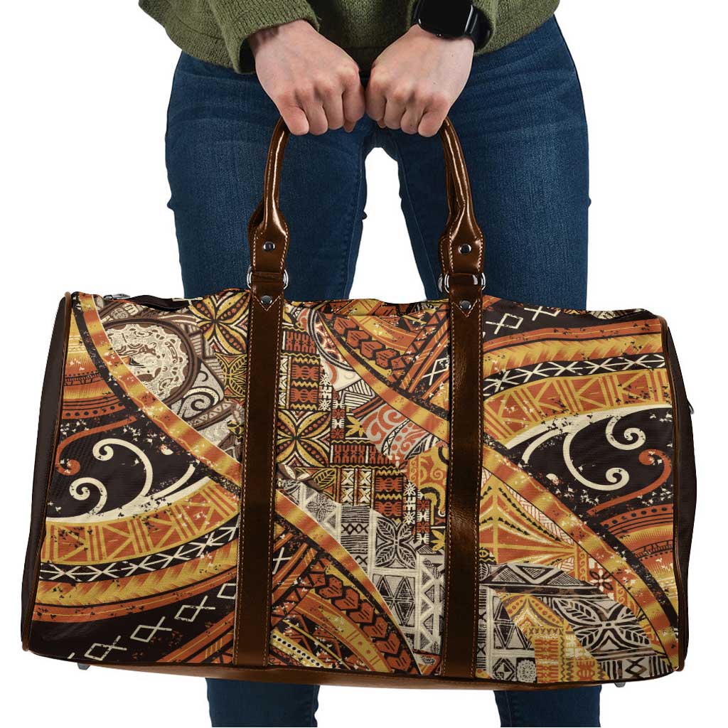 Hawaiian Style Tapa Travel Bag Vintage Seamless Pattern LT9 Red - Polynesian Pride