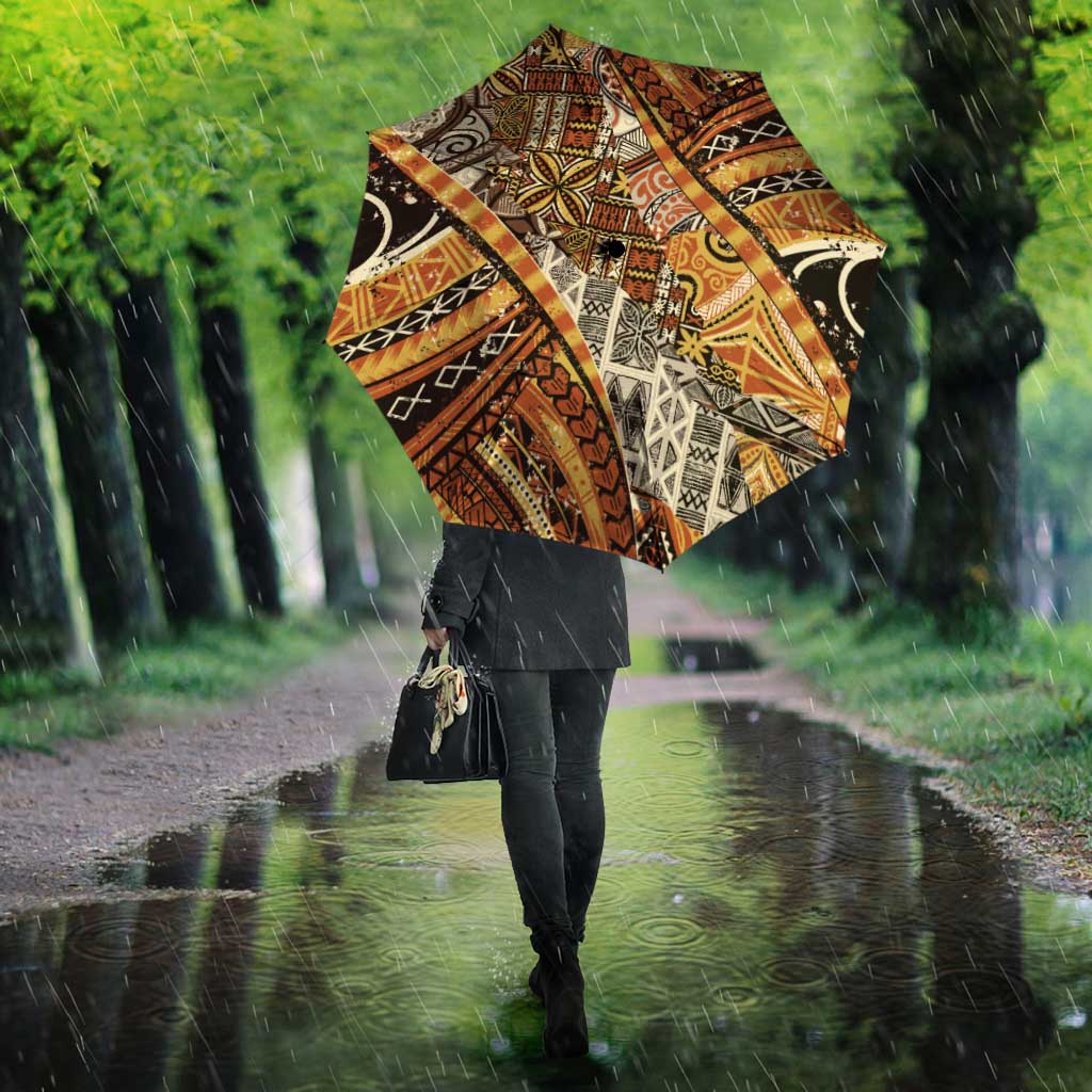 Hawaiian Style Tapa Umbrella Vintage Seamless Pattern - Polynesian Pride