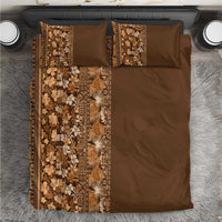 Hawaiian Tribal Elements Hibiscus Bedding Set Gold Pattern - Polynesian Pride