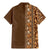 Hawaiian Tribal Elements Hibiscus Family Matching Mermaid Dress and Hawaiian Shirt Gold Pattern - Polynesian Pride