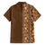 Hawaiian Tribal Elements Hibiscus Family Matching Summer Maxi Dress and Hawaiian Shirt Gold Pattern - Polynesian Pride