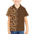 Hawaiian Tribal Elements Hibiscus Family Matching Summer Maxi Dress and Hawaiian Shirt Gold Pattern - Polynesian Pride