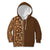 Hawaiian Tribal Elements Hibiscus Kid Hoodie Gold Pattern - Polynesian Pride