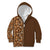 Hawaiian Tribal Elements Hibiscus Kid Hoodie Gold Pattern - Polynesian Pride