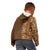 Hawaiian Tribal Elements Hibiscus Kid Hoodie Gold Pattern - Polynesian Pride