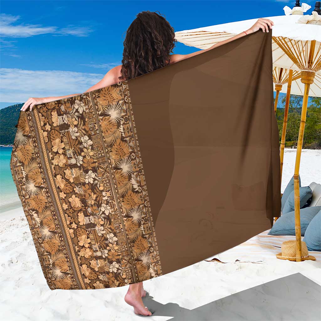 Hawaiian Tribal Elements Hibiscus Sarong Gold Pattern LT9 One Size 44 x 66 inches Gold - Polynesian Pride