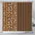 Hawaiian Tribal Elements Hibiscus Shower Curtain Gold Pattern - Polynesian Pride