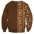 Hawaiian Tribal Elements Hibiscus Sweatshirt Gold Pattern - Polynesian Pride