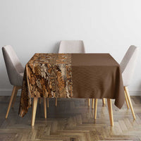 Hawaiian Tribal Elements Hibiscus Tablecloth Gold Pattern - Polynesian Pride