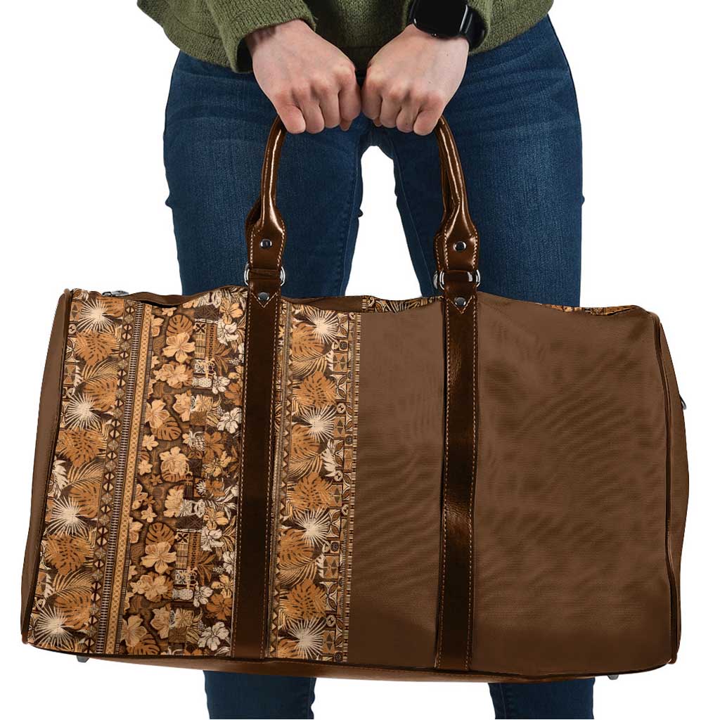 Hawaiian Tribal Elements Hibiscus Travel Bag Gold Pattern LT9 Gold - Polynesian Pride