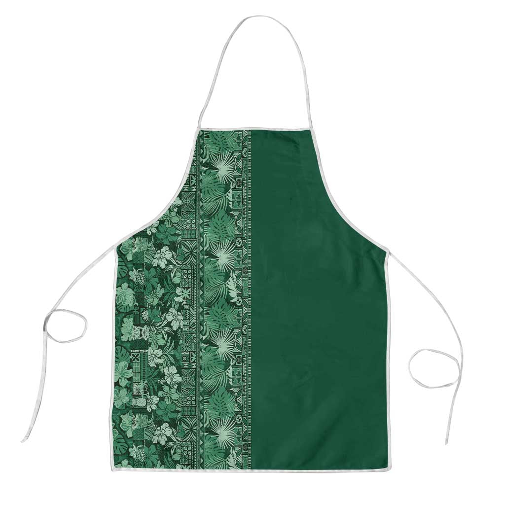 Hawaiian Tribal Elements Hibiscus Apron Green Pattern LT9 Green - Polynesian Pride