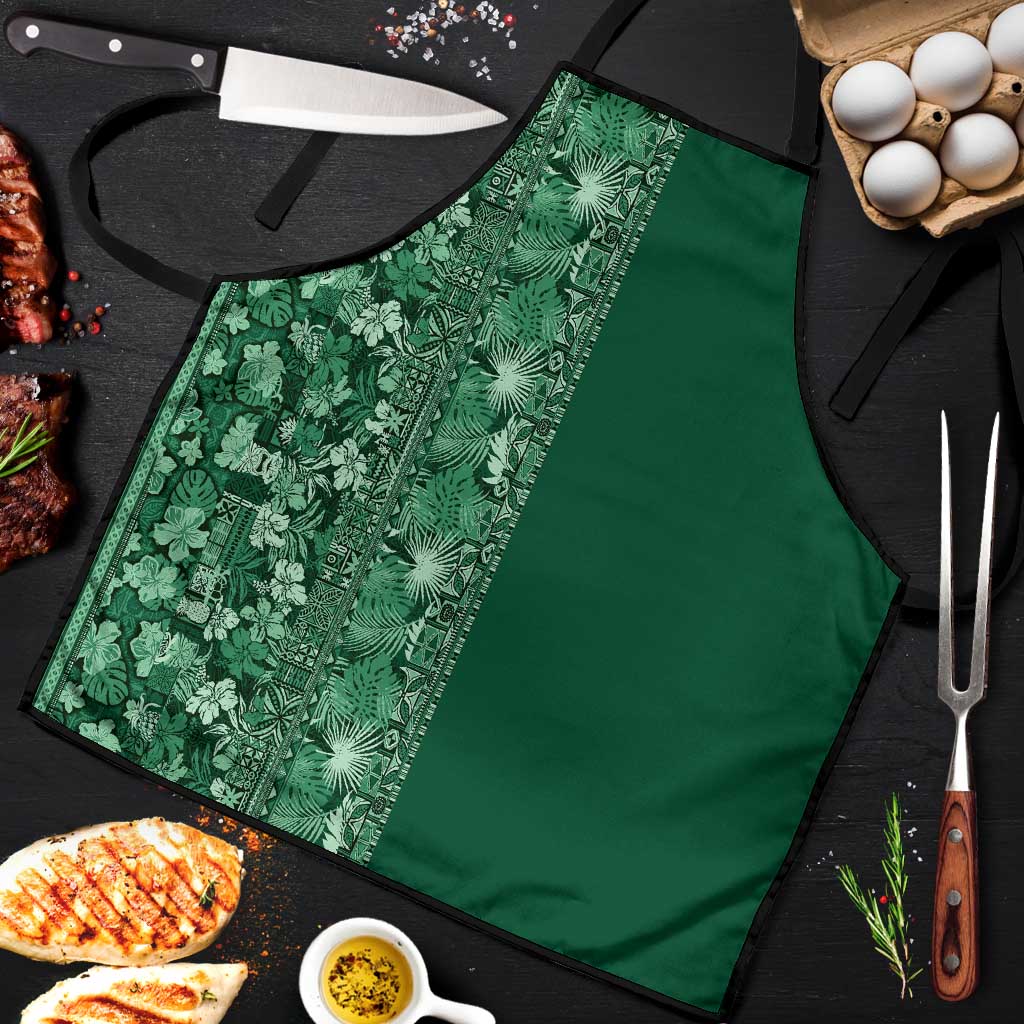 Hawaiian Tribal Elements Hibiscus Apron Green Pattern LT9 Green - Polynesian Pride