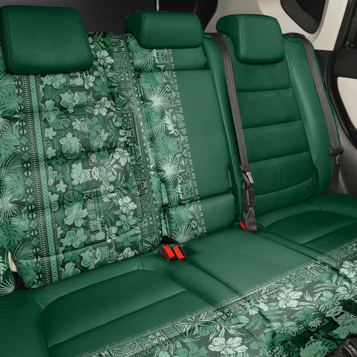 Hawaiian Tribal Elements Hibiscus Back Car Seat Cover Green Pattern LT9 - Polynesian Pride