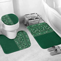 Hawaiian Tribal Elements Hibiscus Bathroom Set Green Pattern - Polynesian Pride