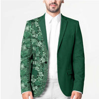 Hawaiian Tribal Elements Hibiscus Blazer Green Pattern - Polynesian Pride