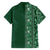 Hawaiian Tribal Elements Hibiscus Family Matching Summer Maxi Dress and Hawaiian Shirt Green Pattern - Polynesian Pride