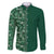 Hawaiian Tribal Elements Hibiscus Family Matching Summer Maxi Dress and Hawaiian Shirt Green Pattern - Polynesian Pride