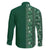 Hawaiian Tribal Elements Hibiscus Family Matching Summer Maxi Dress and Hawaiian Shirt Green Pattern - Polynesian Pride
