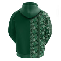 Hawaiian Tribal Elements Hibiscus Hoodie Green Pattern - Polynesian Pride
