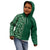 Hawaiian Tribal Elements Hibiscus Kid Hoodie Green Pattern - Polynesian Pride