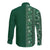 Hawaiian Tribal Elements Hibiscus Long Sleeve Button Shirt Green Pattern - Polynesian Pride