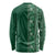 Hawaiian Tribal Elements Hibiscus Long Sleeve Shirt Green Pattern - Polynesian Pride