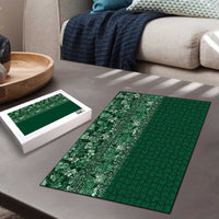Hawaiian Tribal Elements Hibiscus Puzzle Green Pattern LT9 - Polynesian Pride