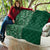 Hawaiian Tribal Elements Hibiscus Quilt Green Pattern - Polynesian Pride