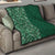 Hawaiian Tribal Elements Hibiscus Quilt Green Pattern - Polynesian Pride