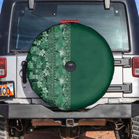 Hawaiian Tribal Elements Hibiscus Spare Tire Cover Green Pattern - Polynesian Pride