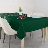 Hawaiian Tribal Elements Hibiscus Tablecloth Green Pattern - Polynesian Pride