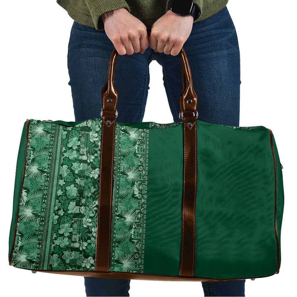 Hawaiian Tribal Elements Hibiscus Travel Bag Green Pattern LT9 Green - Polynesian Pride