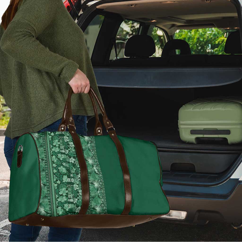 Hawaiian Tribal Elements Hibiscus Travel Bag Green Pattern - Polynesian Pride