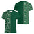 Hawaiian Tribal Elements Hibiscus Women V-Neck T-Shirt Green Pattern - Polynesian Pride