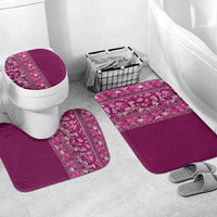 Hawaiian Tribal Elements Hibiscus Bathroom Set Pink Pattern - Polynesian Pride